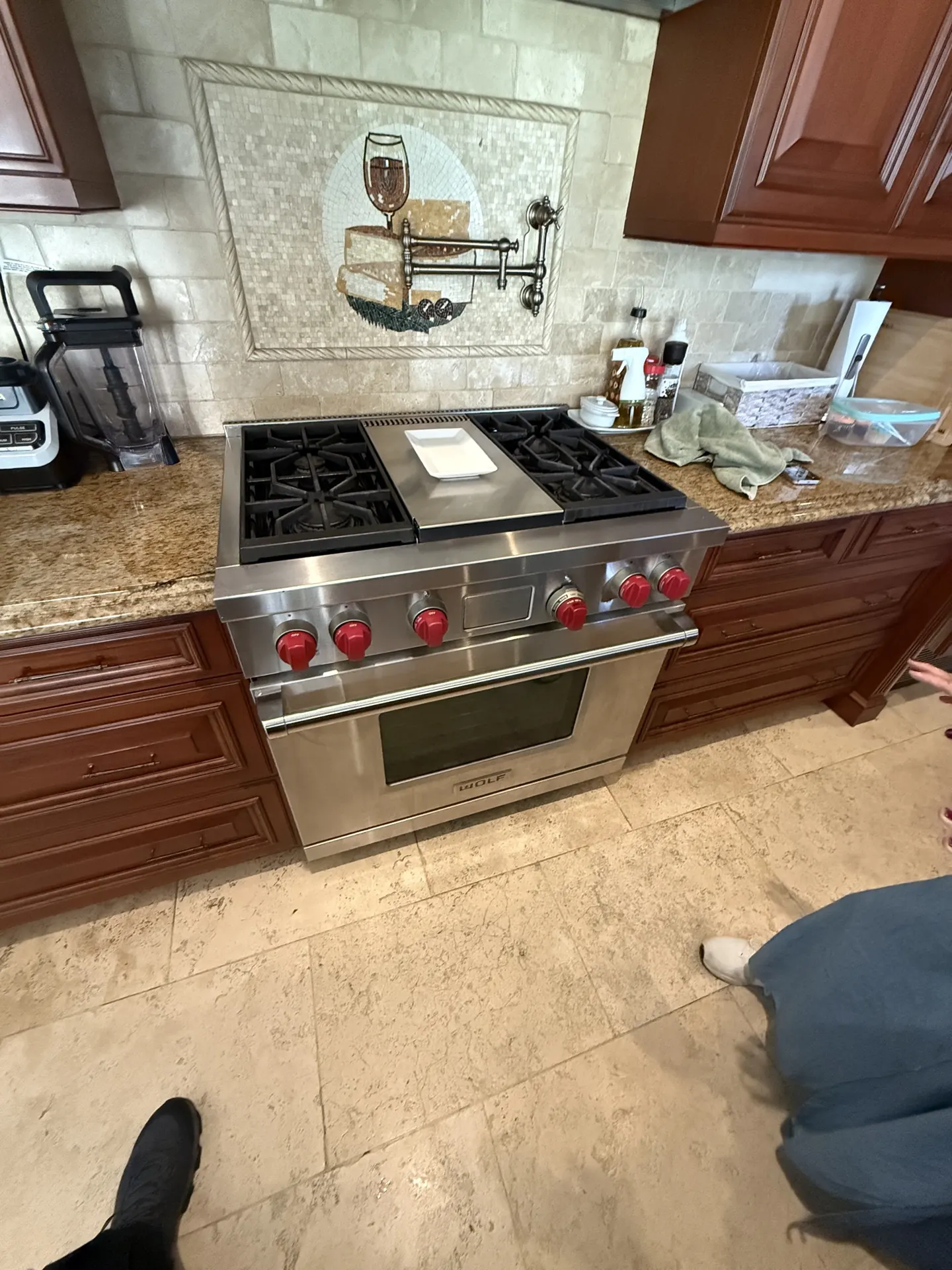 A Wolf range on a service call in a Conejo Valley kitchen